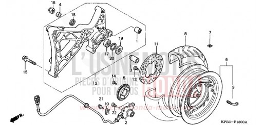 REAR WHEEL NSS2501 de 2001